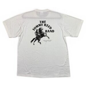 Vintage Paper Thin Shirt Mens Extra Large White The Tommy Reed Band USA 90s